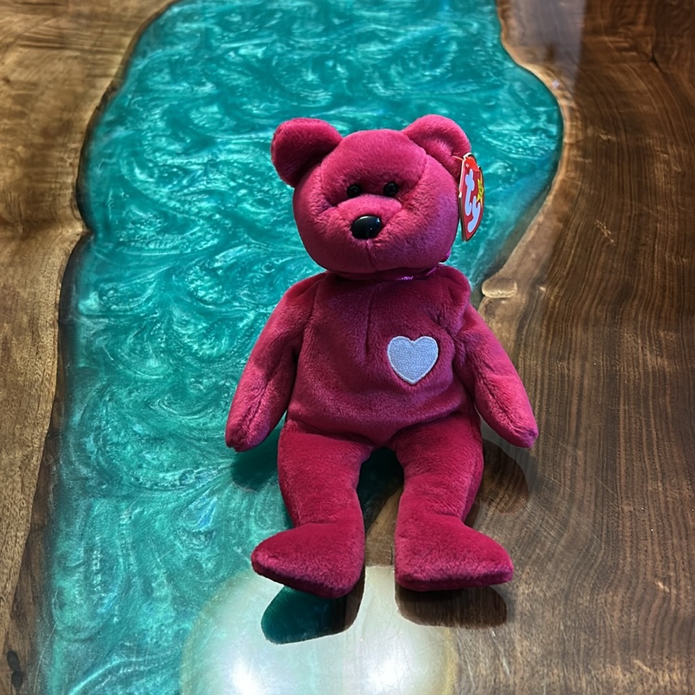 TY Beanie Baby Valentina Bear Valentine Day Heart Teddy 9”, Excellent Condition - Picture 4 of 7